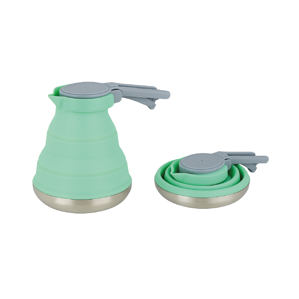 Tetera Plegable de Silicona 1.5L - Portátil para Camping y Viajes