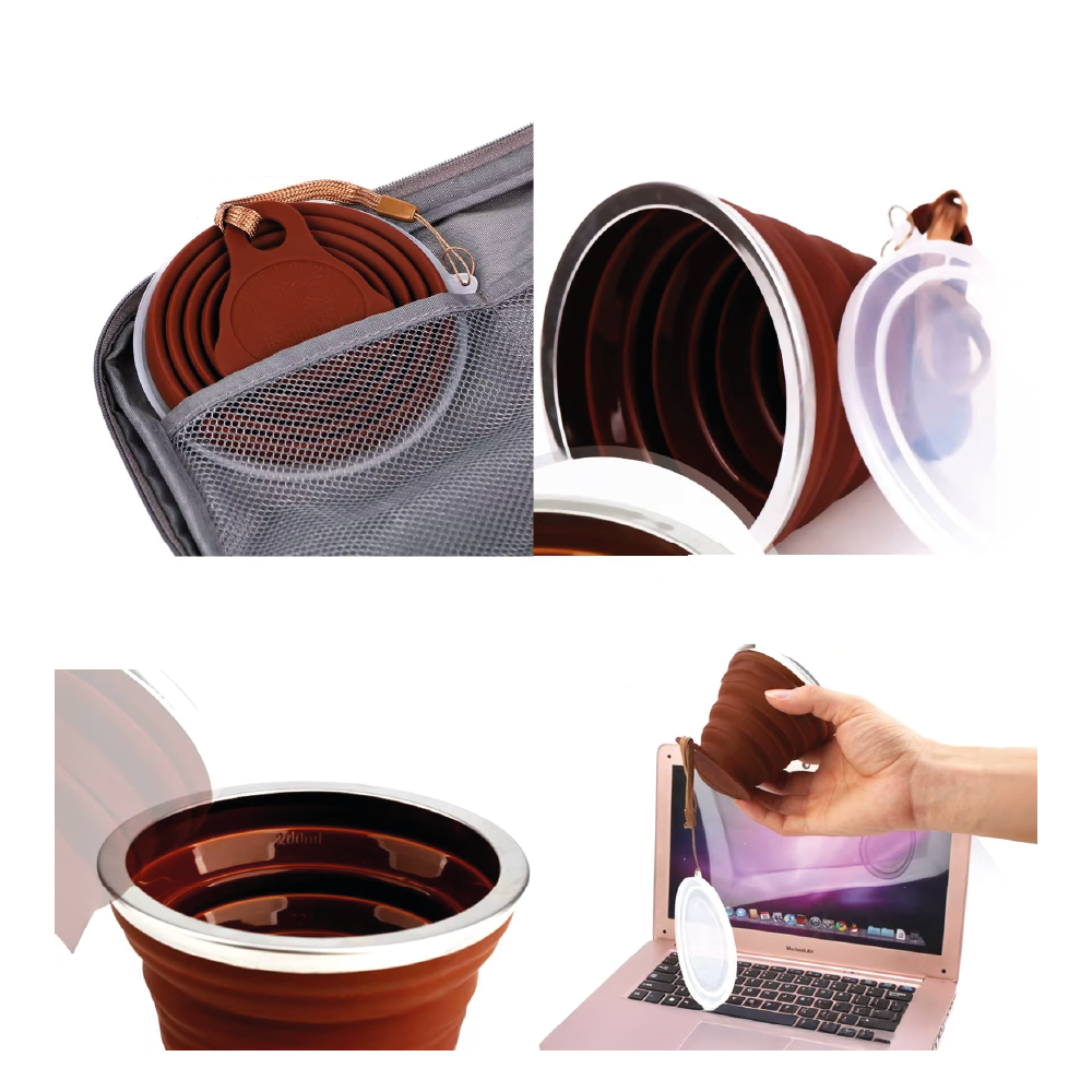 🌟 VASO PLEGABLE REVOLUCIONARIO - ¡Desafía los Límites de tu Aventura! 270 ml