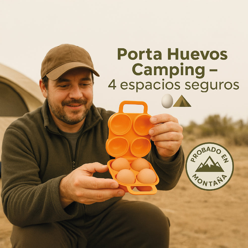 Porta Huevos De Viaje Outdoor 4 Espacios Camping/montaña/picnic