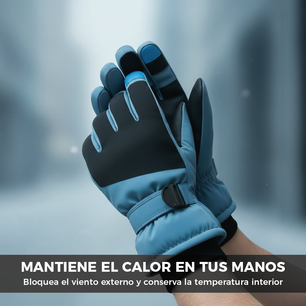 Guantes Térmicos Antiviento Táctiles Hombre  Dark Blue Talla L