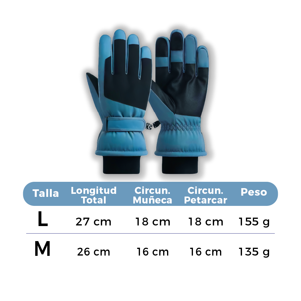 Guantes Térmicos Antiviento Táctiles Mujer Morado y Blanco Talla M