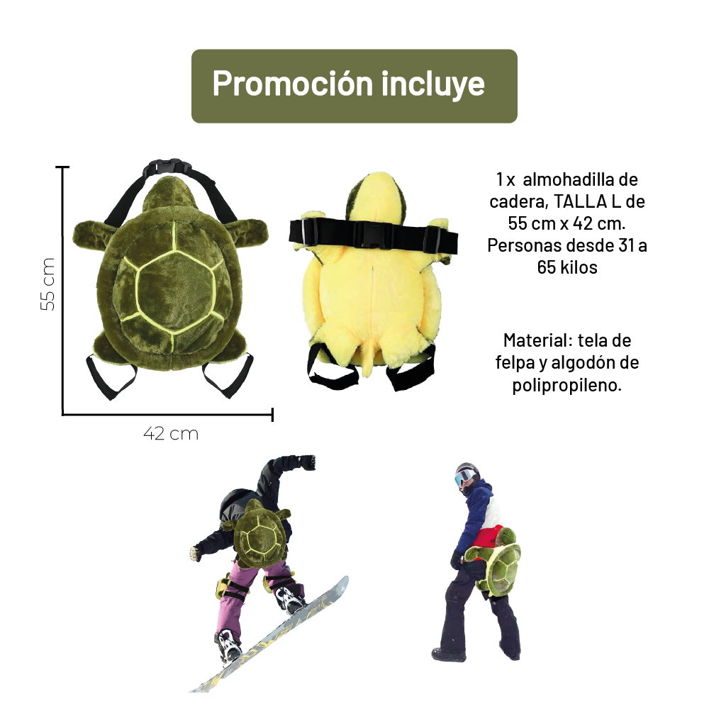 Proteccion Cadera | Ski Snowboard Seguro Divertido | Niño Tortuga L