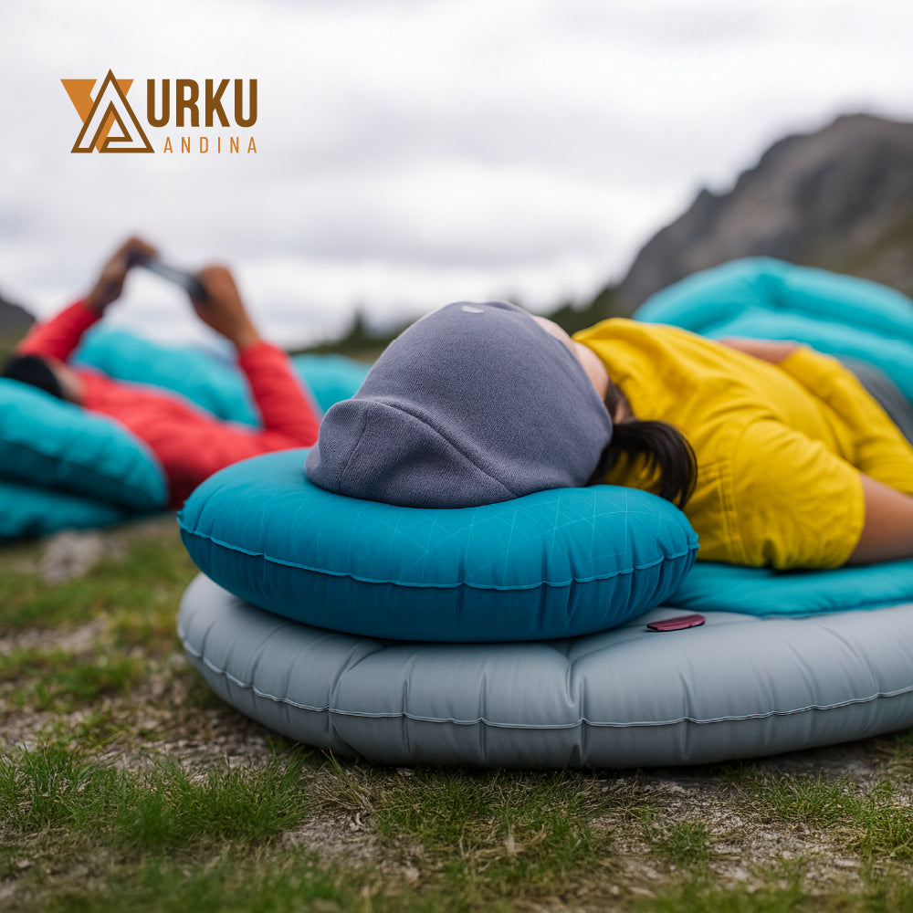 Almohada Tpu Inflable Ultraligera Camping Montaña Playa 100g