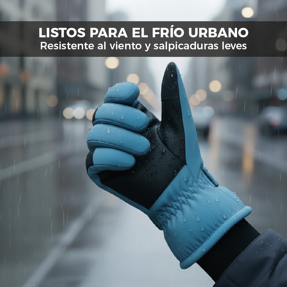 Guantes Térmicos Antiviento Táctiles Hombre  Dark Blue Talla L