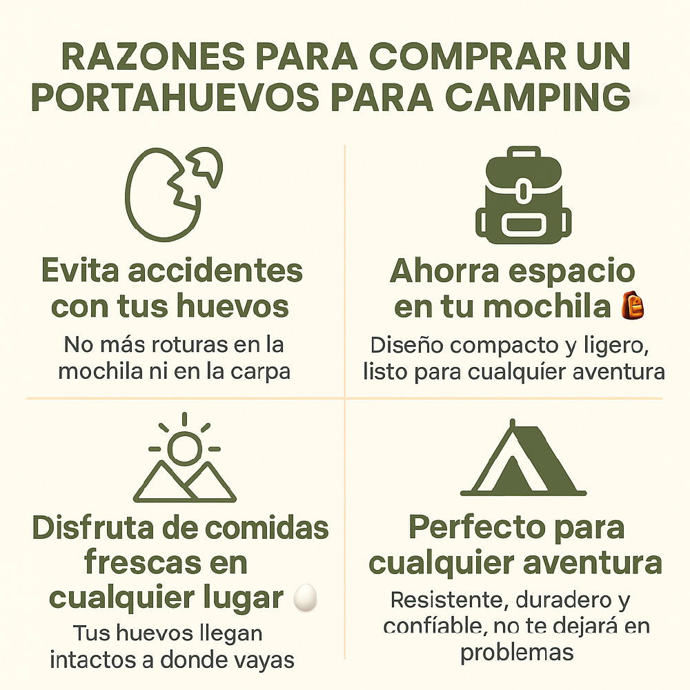 Porta Huevos De Viaje Outdoor 4 Espacios Camping montaña picnic Azul