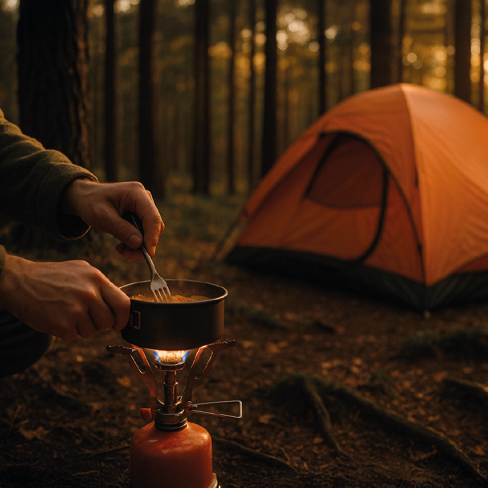 Estufa de Camping Piezoeléctrica 1,89 KW - Enciende Tu Aventura al Instante - 94g