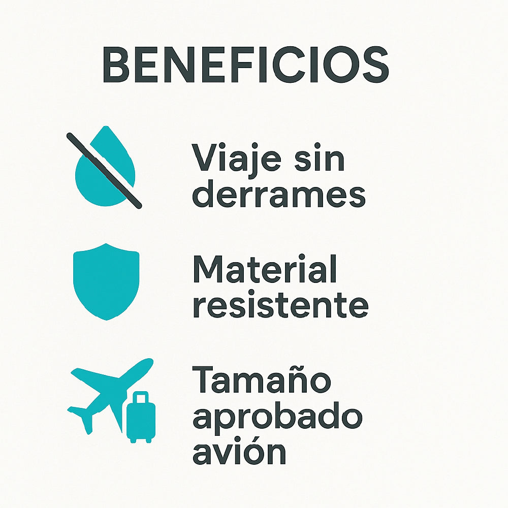 Pack de Botellas de Viaje 6 Piezas – Livianas, Prácticas y Listas para Aventuras