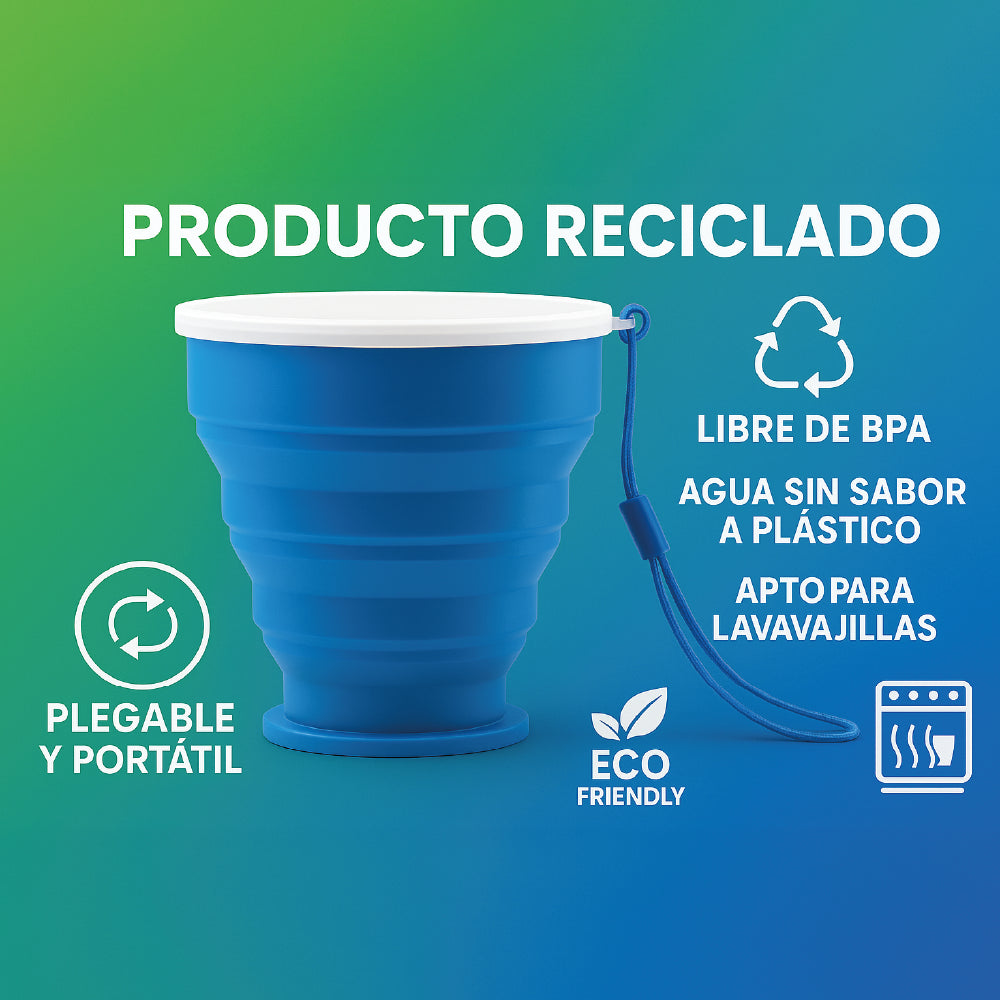 🌟 VASO PLEGABLE REVOLUCIONARIO - ¡Desafía los Límites de tu Aventura! 270 ml