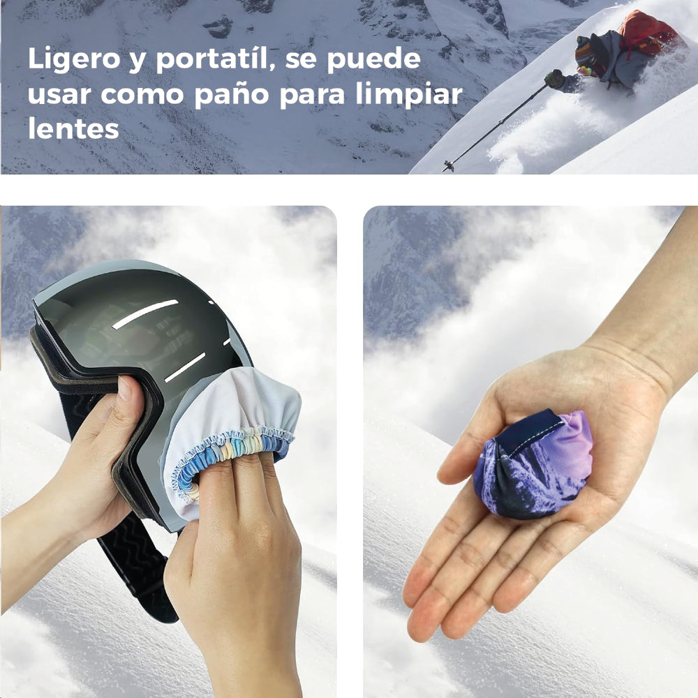 Funda Antiparras Microfibra | Ski, Snowboard Bicicleta  Double Rainbow