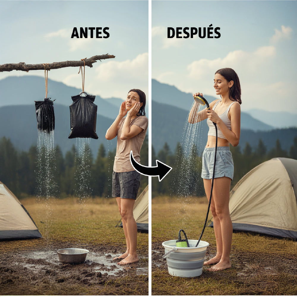 Ducha Portátil Offroad 6000 mAh IPX7 – Potencia y Resistencia Todo Terreno