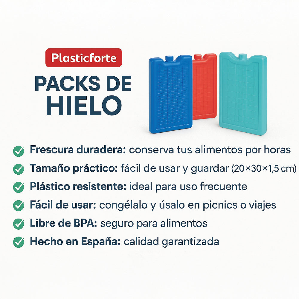 Acumulador De Frio Para Cooler 800 Gr - PlasticForte - 20 x 30 x 1,5 -  N°11