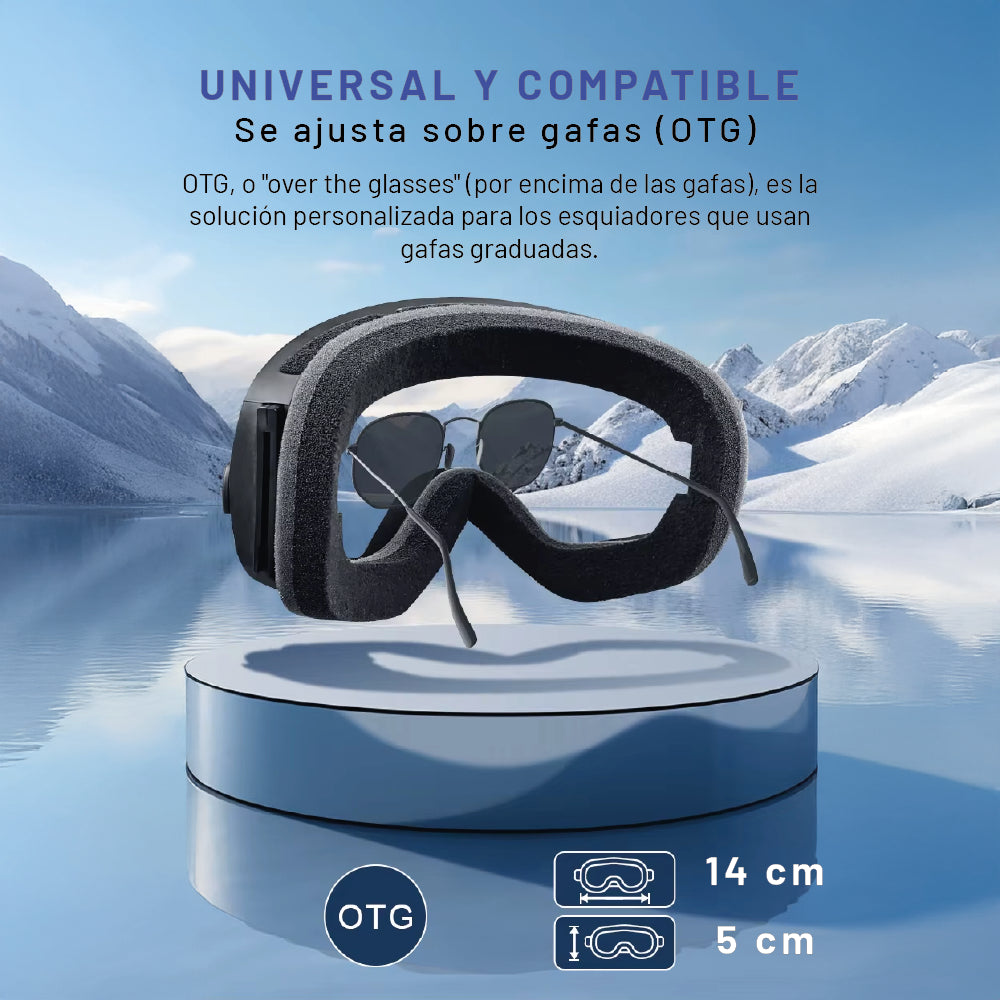 Antiparras Snowboard Ski Uv400 | Antifog | Vtl 13,5 % Silver