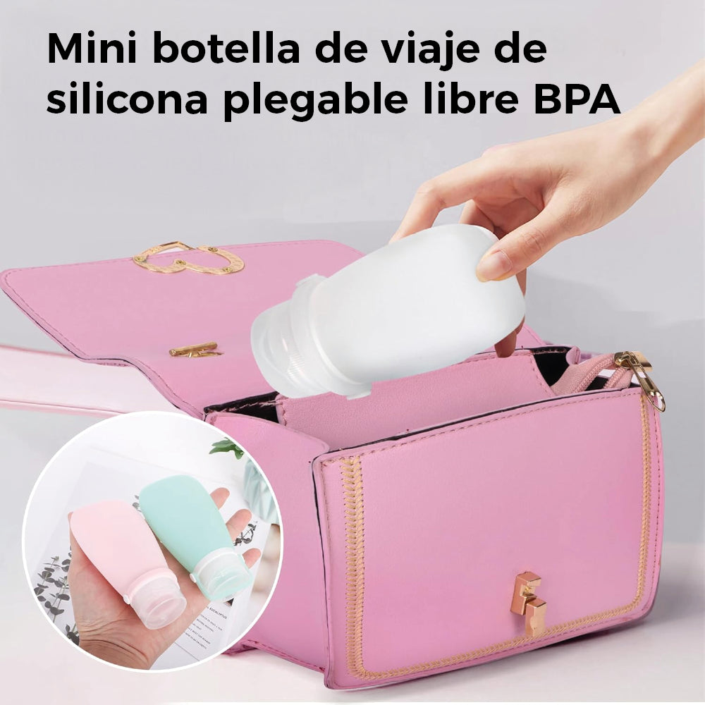 Viaja Liviano Set X4 Botellas Silicona 90 Ml Antifugas