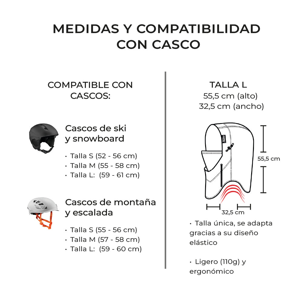 Pasamontañas Técnico Impermeable Unisex 3 Capas Ski Alta Montaña