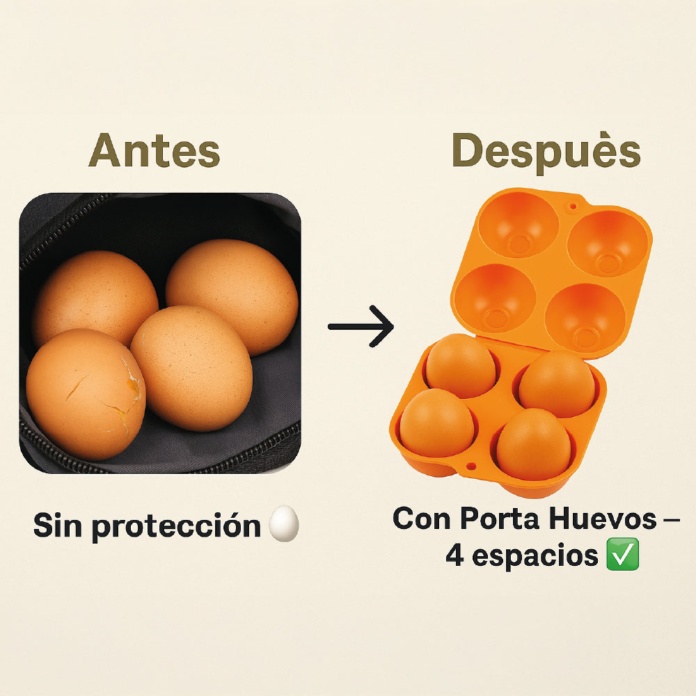 Porta Huevos De Viaje Outdoor 4 Espacios Camping/montaña/picnic