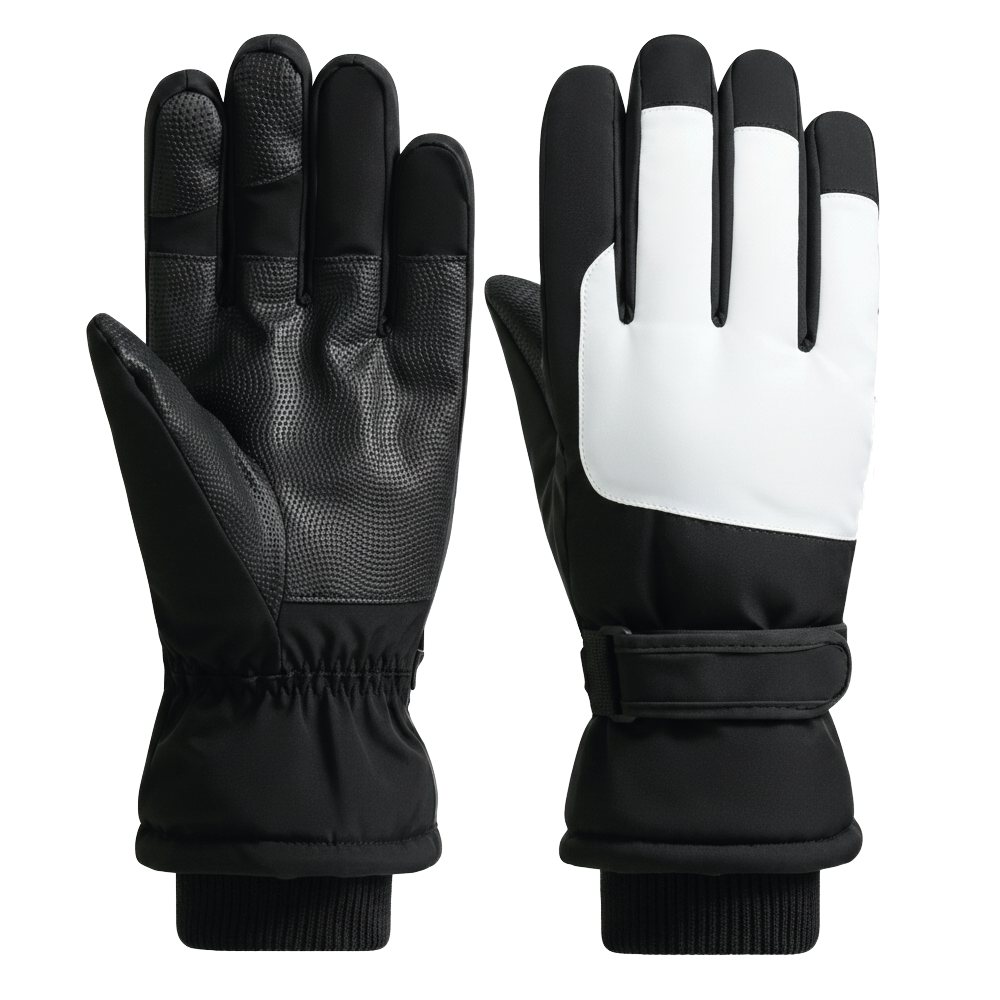 Guantes Térmicos Antiviento Táctiles Hombre  black and white Talla L