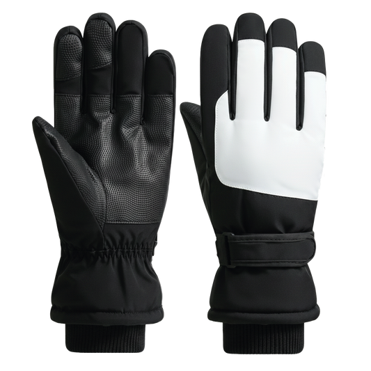 Guantes Térmicos Antiviento Táctiles Hombre  black and white Talla L