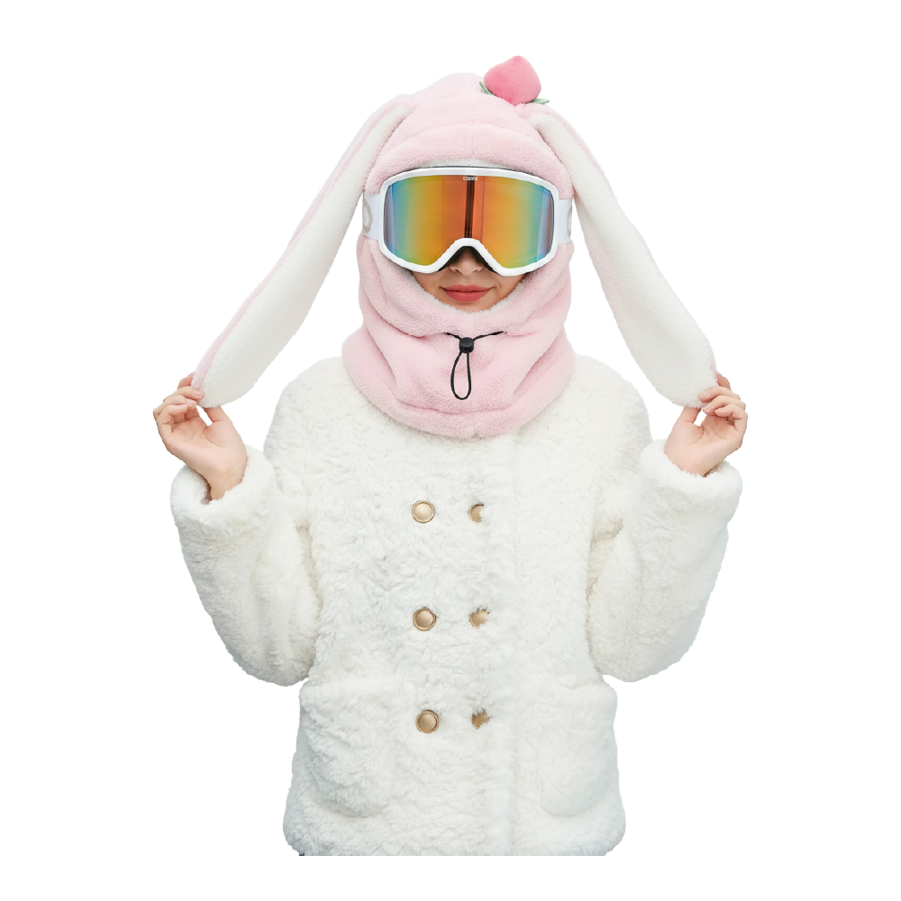 Pasamontañas Conejo Beige Ski Snowboard – Térmico Adulto
