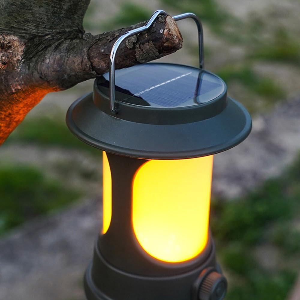 Lámpara Led Solar Recargable Usb Vintage Camping Portátil