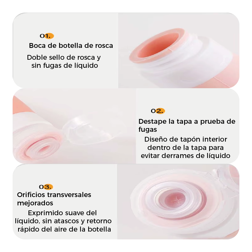 Viaja Liviano Set X4 Botellas Silicona 90 Ml Antifugas