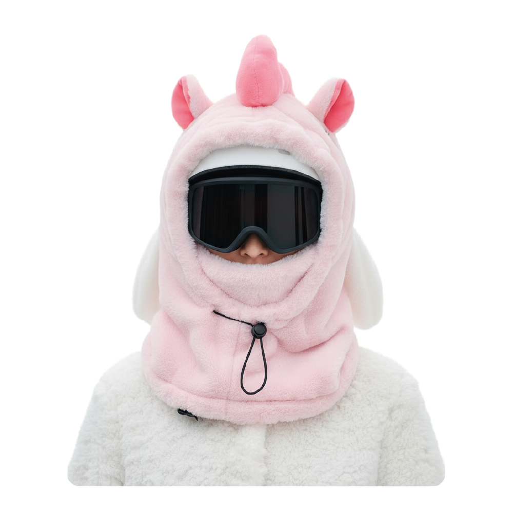Pasamontañas Unicornio Rosa Ski Snowboard – Térmico Adulto