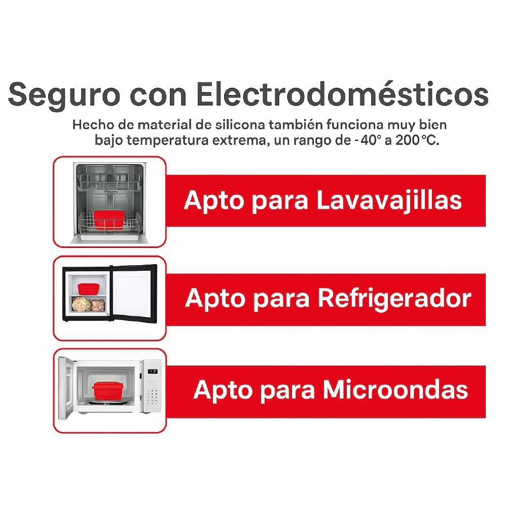 Lonchera Plegable Premium - 3 Compartimentos Herméticos - Libre de BPA - 383g - Cubierto Integrado
