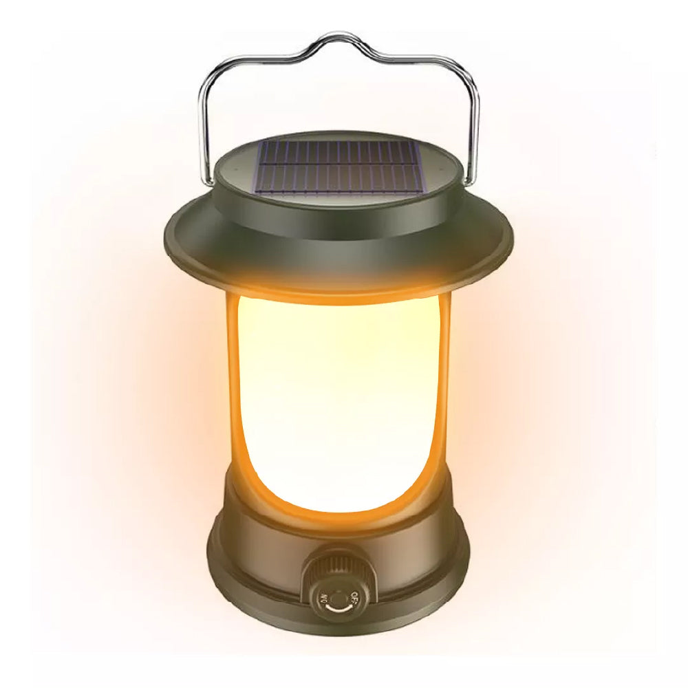 Lámpara Led Solar Recargable Usb Vintage Camping Portátil