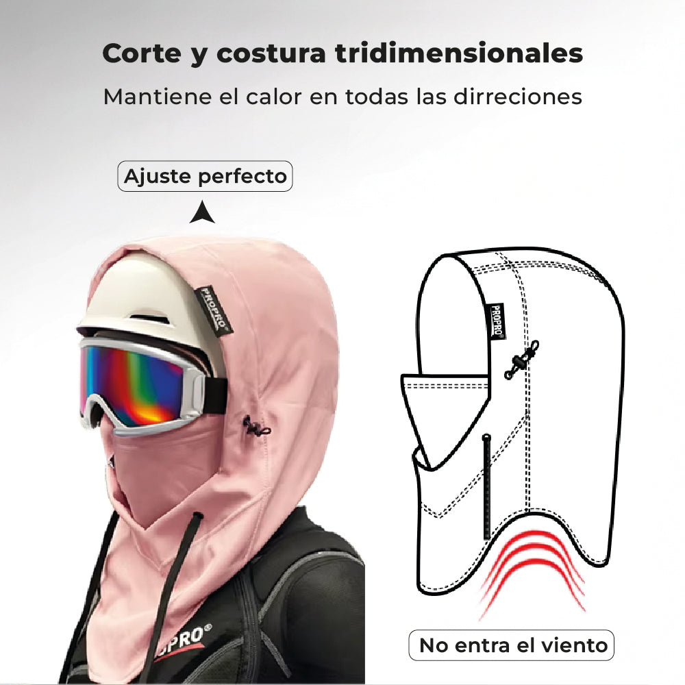 Pasamontañas Técnico Impermeable Unisex 3 Capas Ski Alta Montaña