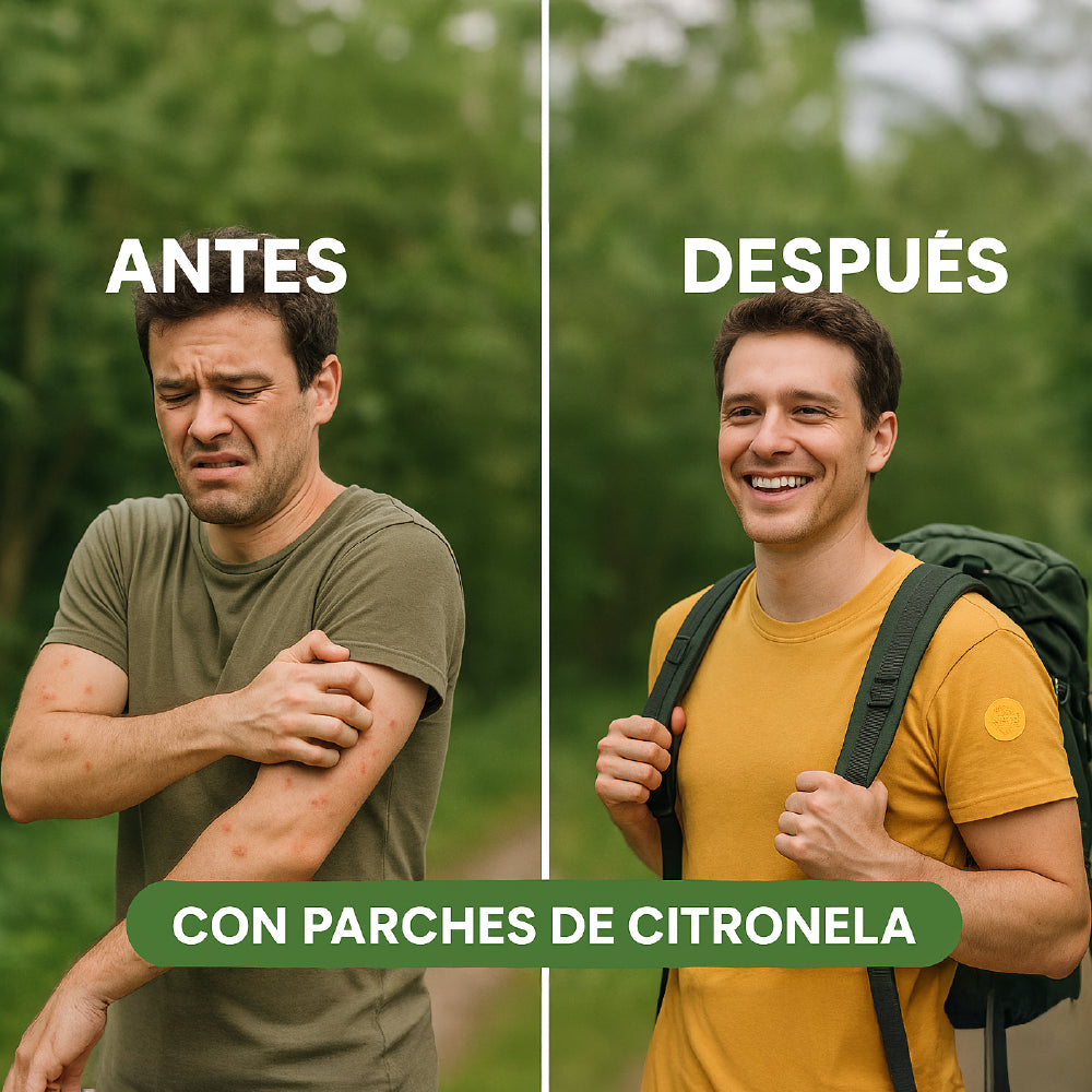 Parches Repelentes Citronela 24U - Protección Natural Bajo EN DEET Contra Mosquitos