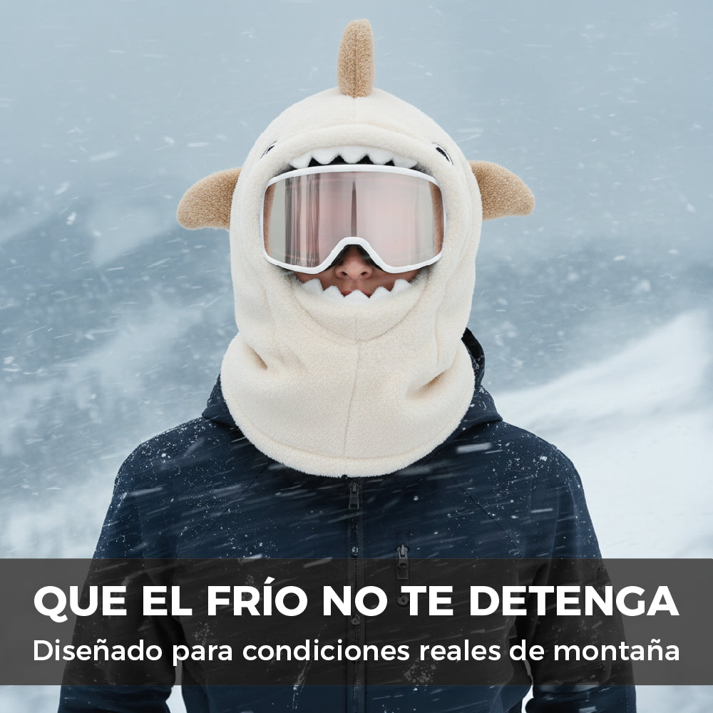 Pasamontañas Tiburón Beige Ski Snowboard – Térmico Adulto