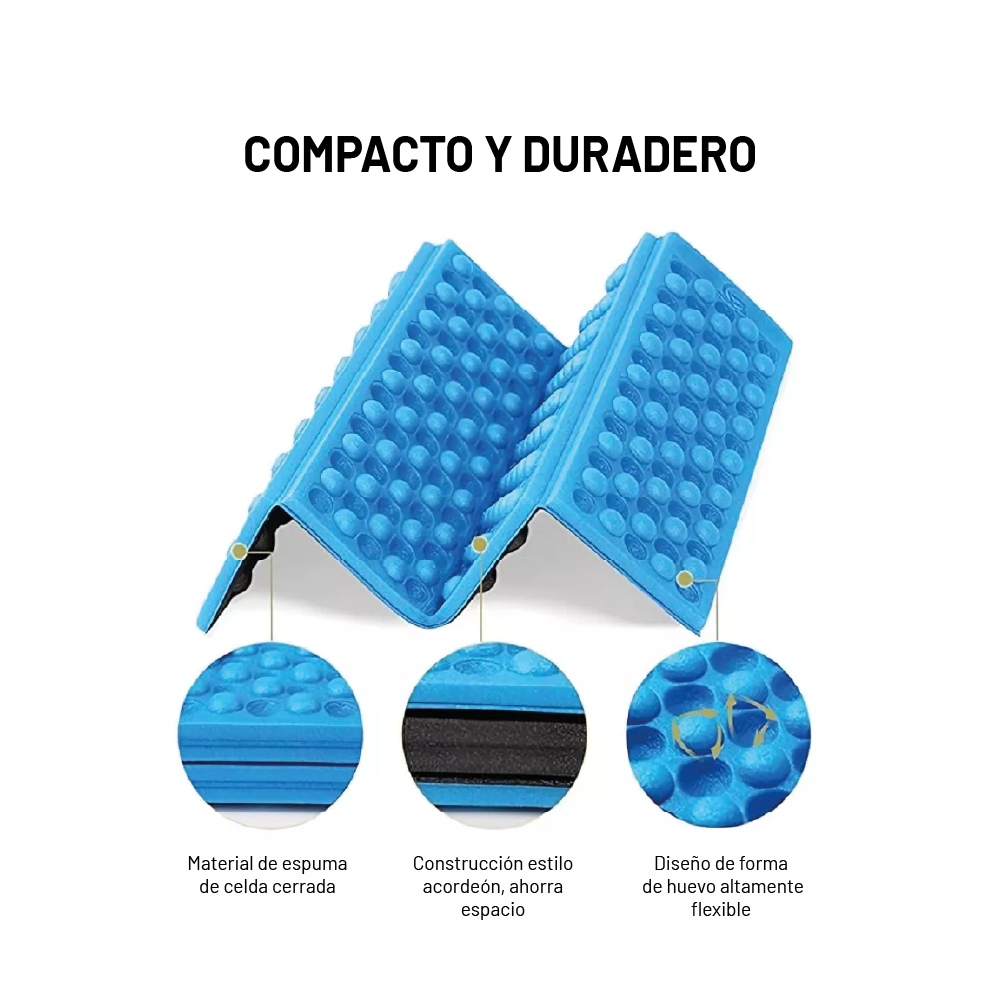 Asiento Plegable Espuma Impermeable Camping Montaña