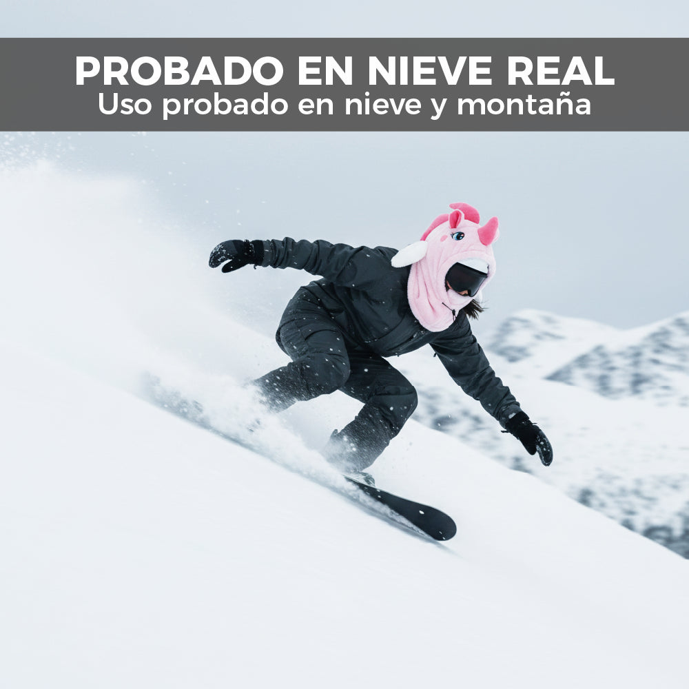 Pasamontañas Unicornio Rosa Ski Snowboard – Térmico Adulto