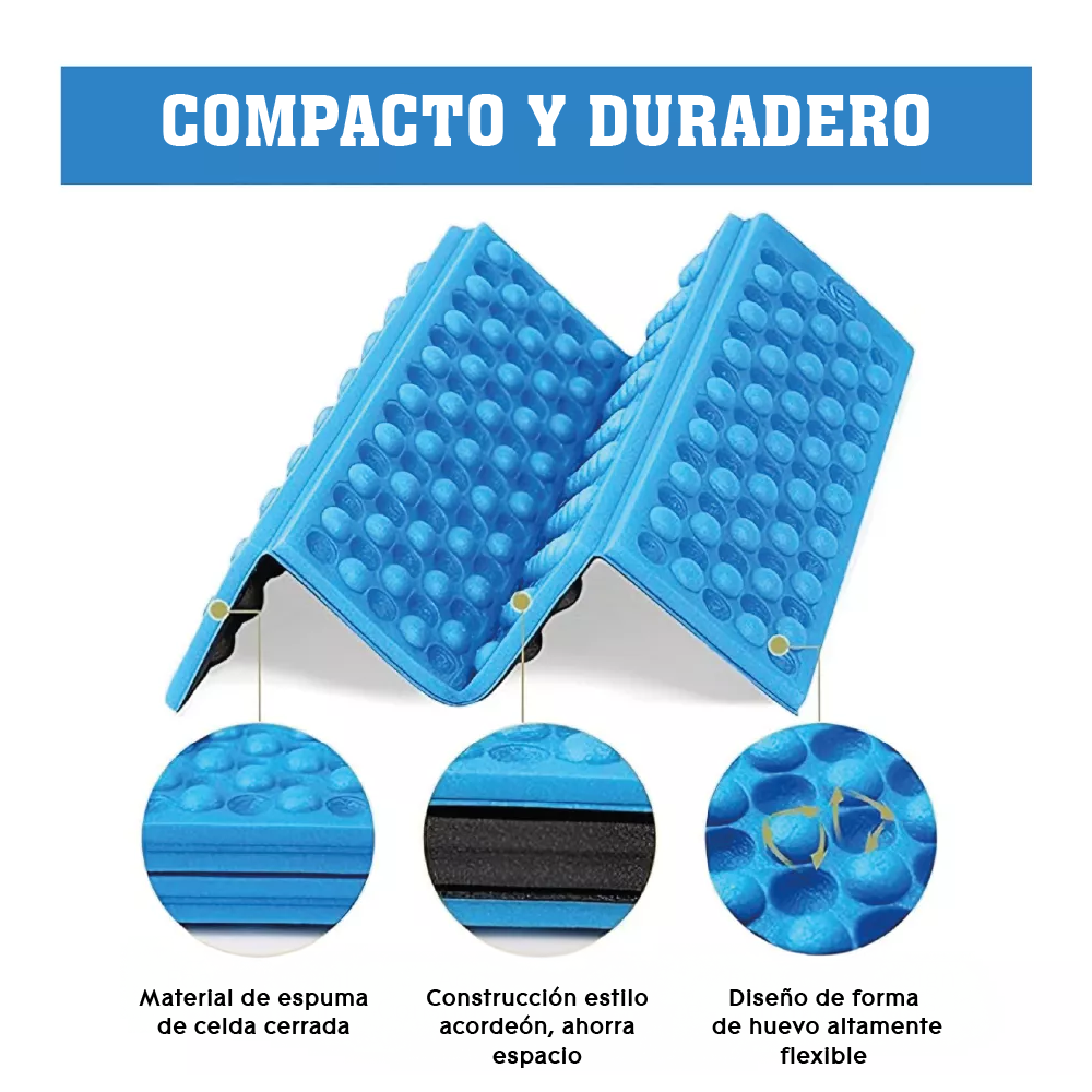 Asiento Plegable Espuma Impermeable Camping Montaña