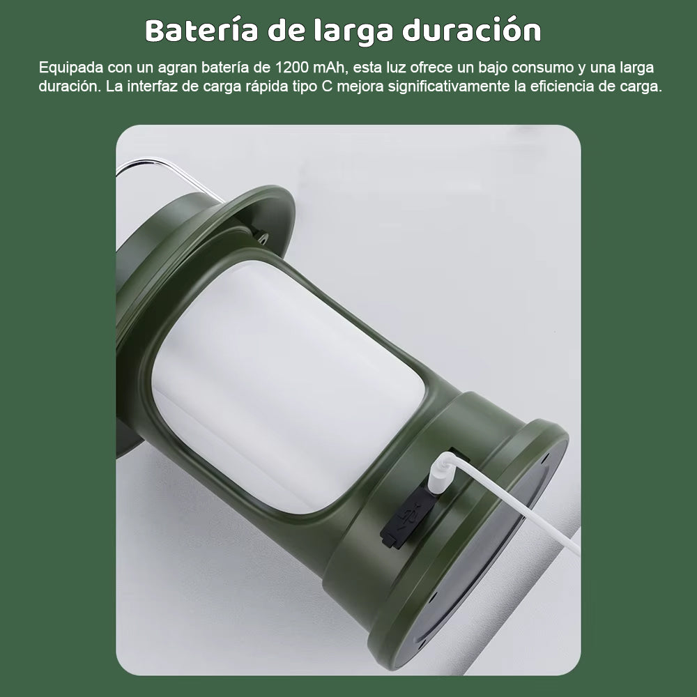 Lámpara Led Solar Recargable Usb Vintage Camping Portátil