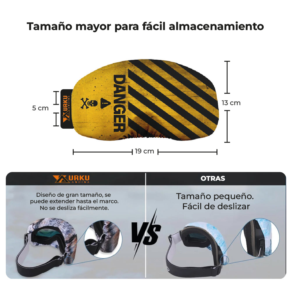 Funda Antiparras Ski/snow/bici Microfibra Danger