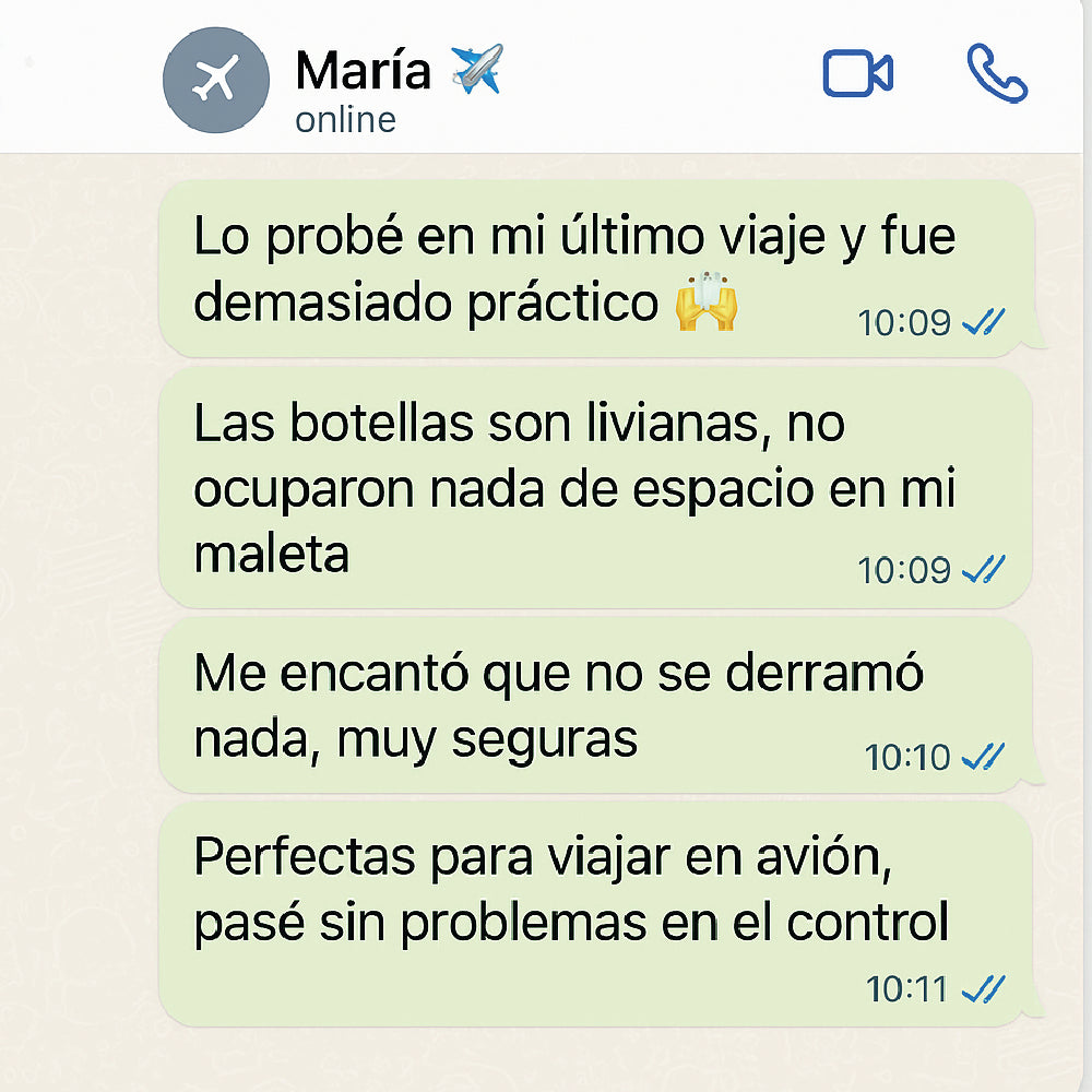 Pack de Botellas de Viaje 6 Piezas – Livianas, Prácticas y Listas para Aventuras