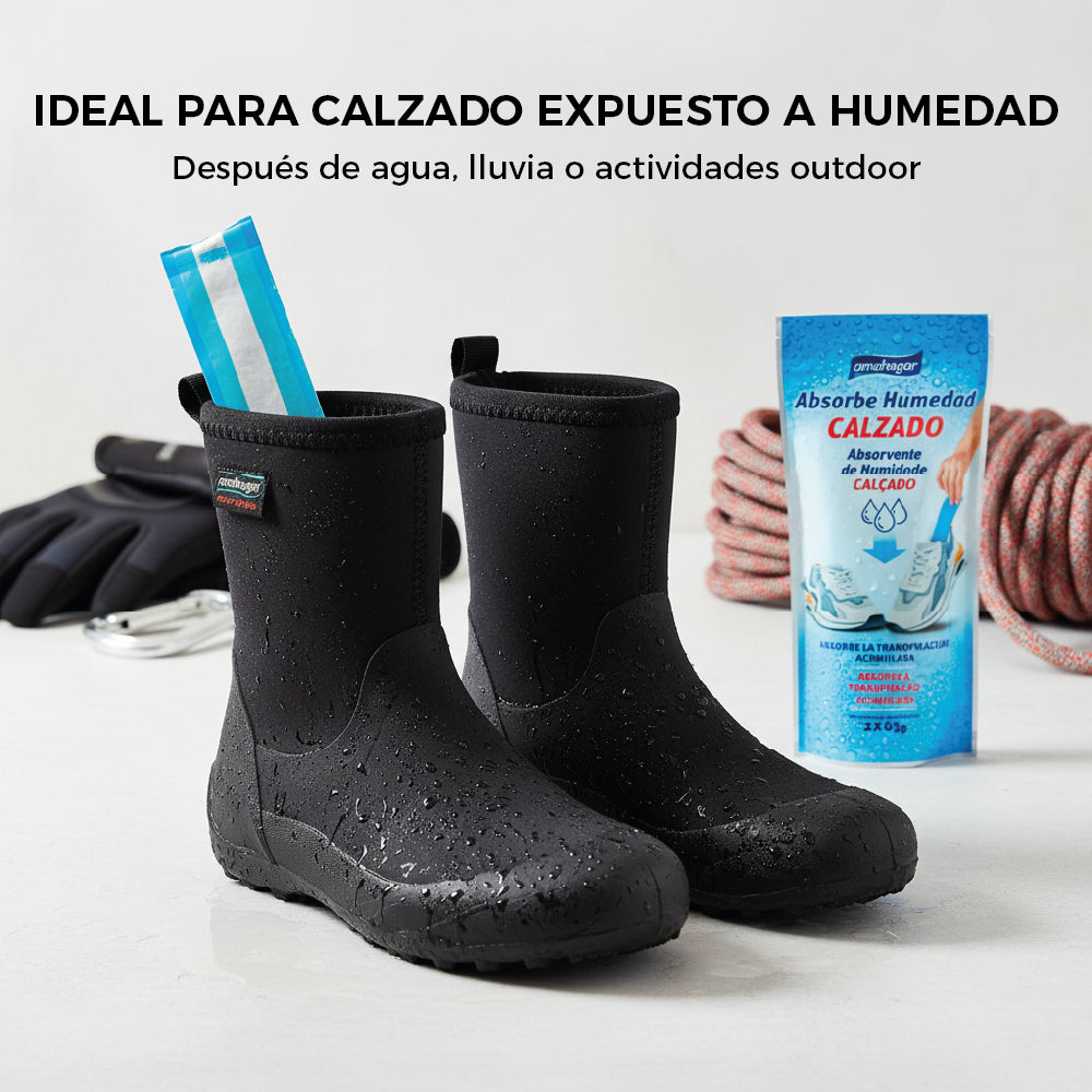 Absorbe Humedad para Botas de Montaña, Zapatos y Zapatillas | Amahogar 2 x 65 g