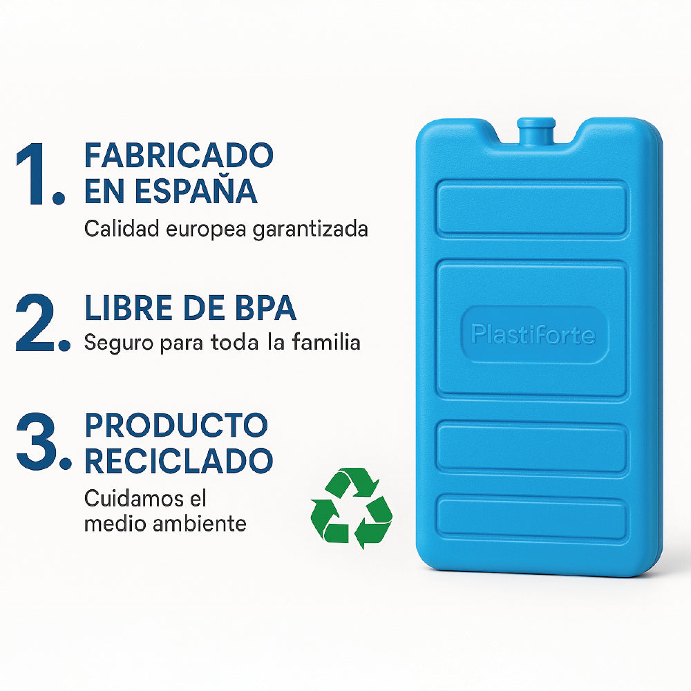 Acumulador De Frio Para Cooler 1100 Gr - PlasticForte - 11,5 x 22 x 5 -  N°09