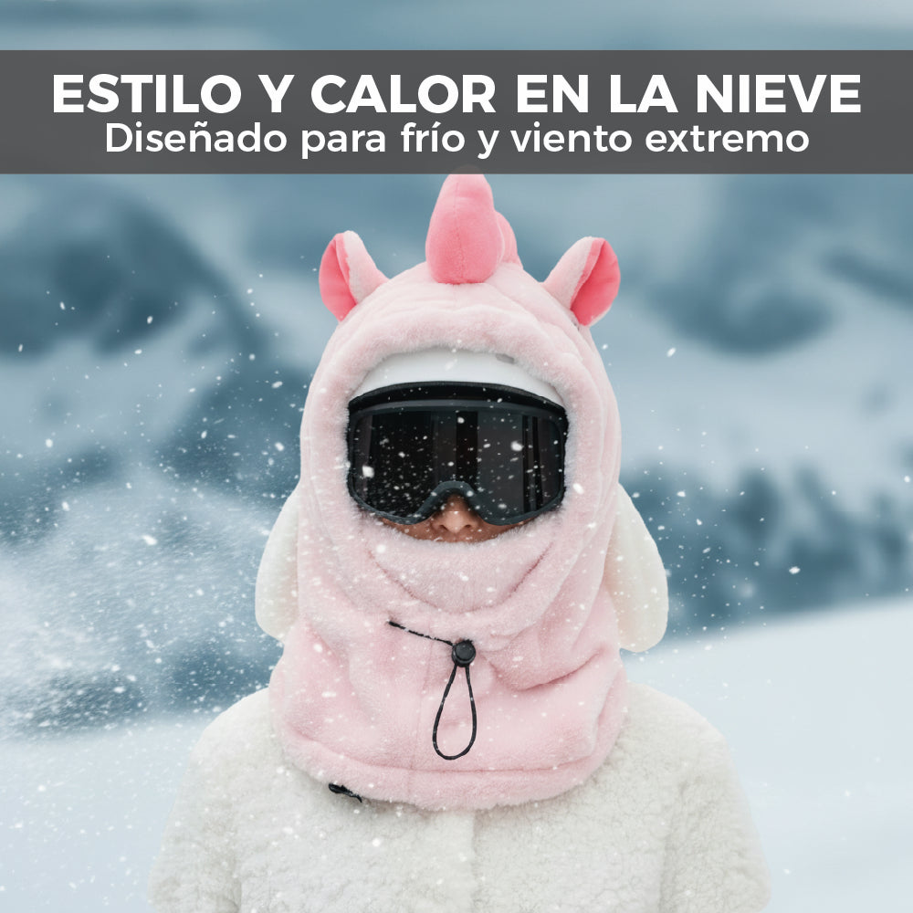 Pasamontañas Unicornio Rosa Ski Snowboard – Térmico Adulto