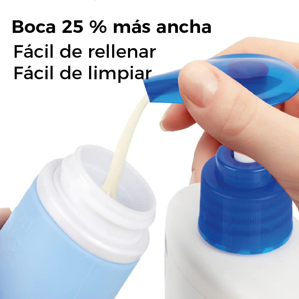 Viaja Liviano Set X4 Botellas Silicona 90 Ml Antifugas