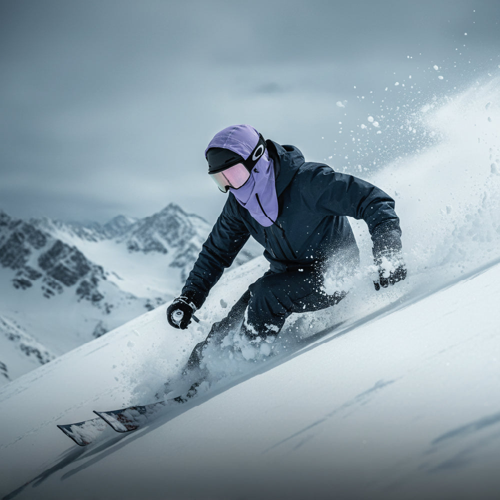 Pasamontañas Técnico 3 Capas Impermeable Ski Snowboard Alta montaña Violeta