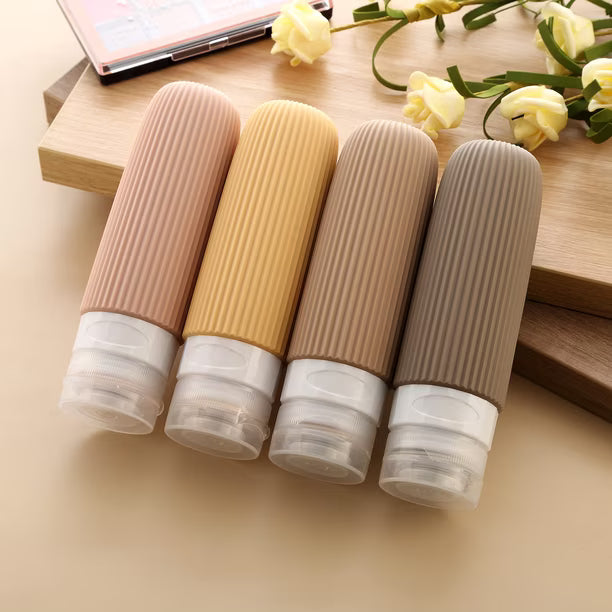 Viaja Liviano Set X4 Botellas Silicona 90 Ml Antifugas